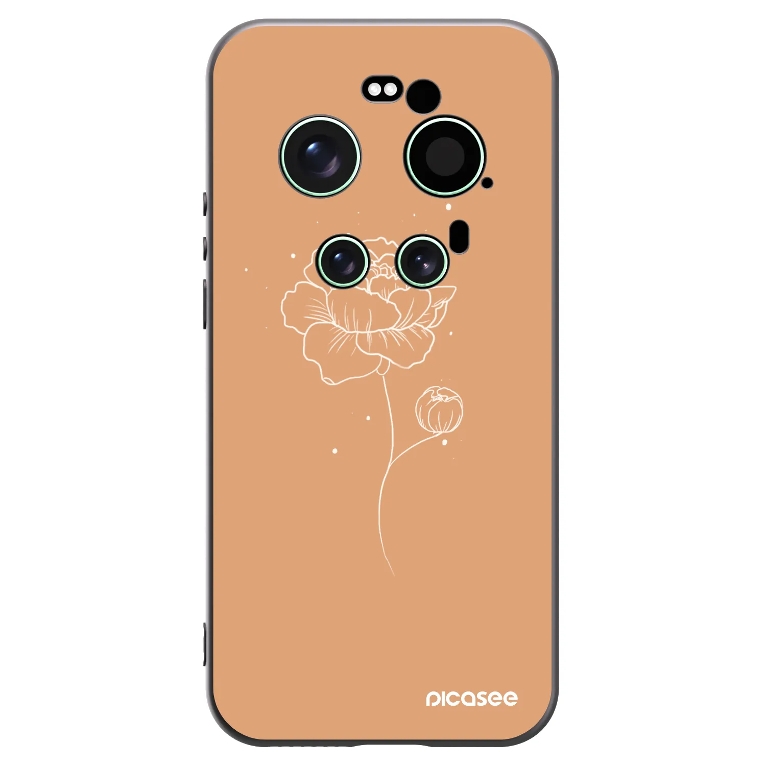 Picasee fekete szilikon tok az alábbi mobiltelefonokra Xiaomi 17 Ultra - Peonies