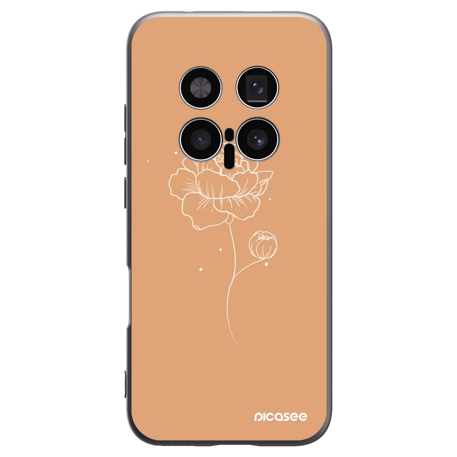 Picasee fekete szilikon tok az alábbi mobiltelefonokra Honor Magic8 Pro 5G - Peonies