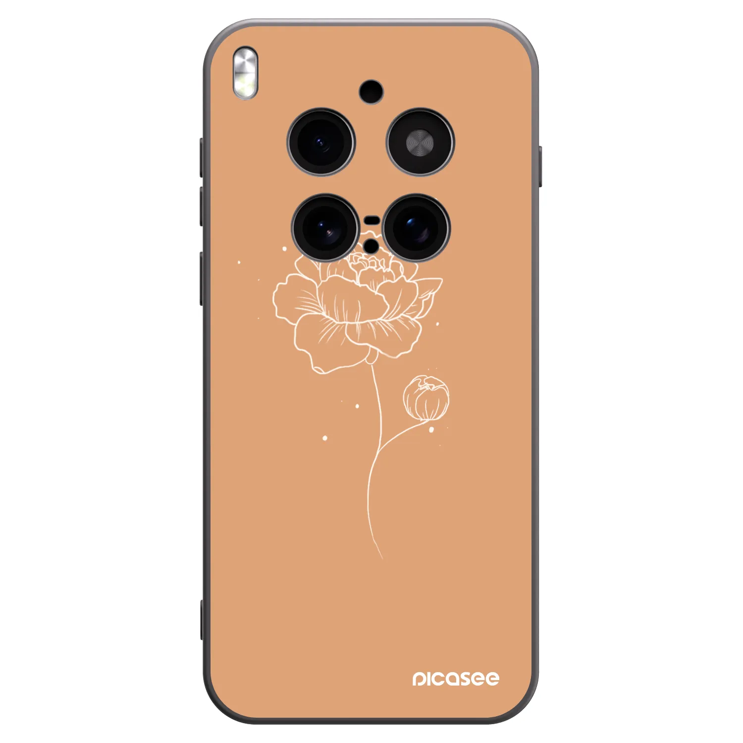 Picasee fekete szilikon tok az alábbi mobiltelefonokra Vivo X300 Pro - Peonies