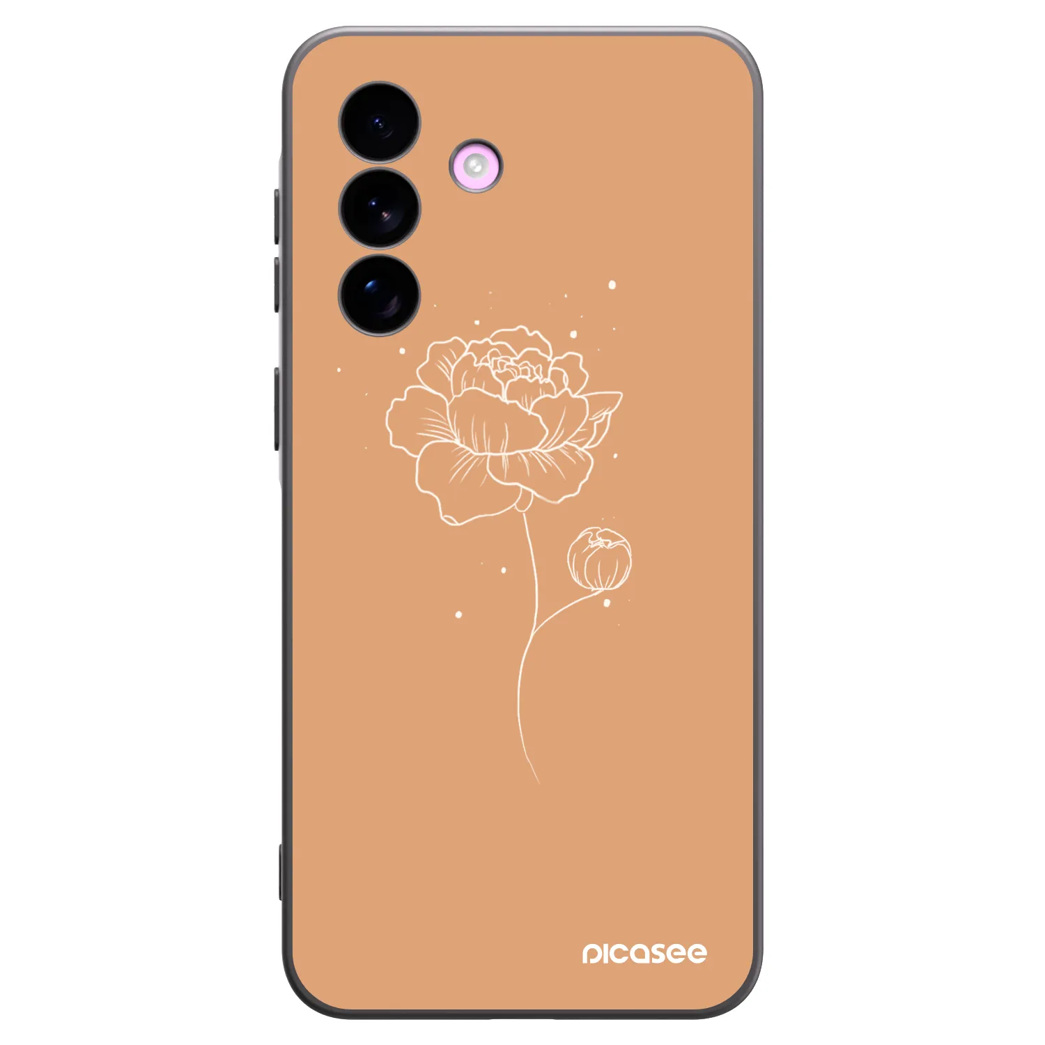 Picasee fekete szilikon tok az alábbi mobiltelefonokra Samsung Galaxy A57 5G - Peonies