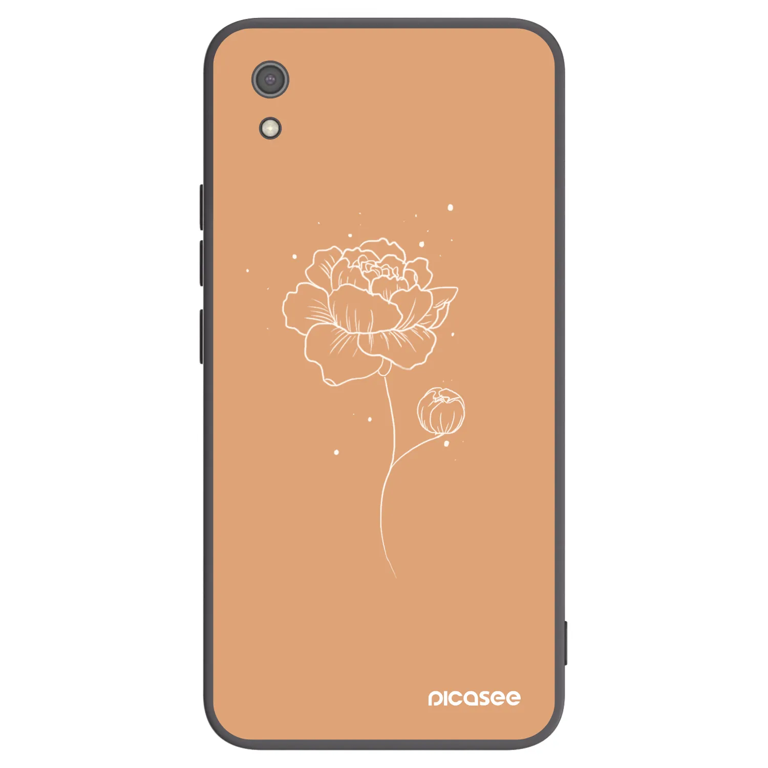 Picasee fekete szilikon tok az alábbi mobiltelefonokra Xiaomi Redmi 7A - Peonies