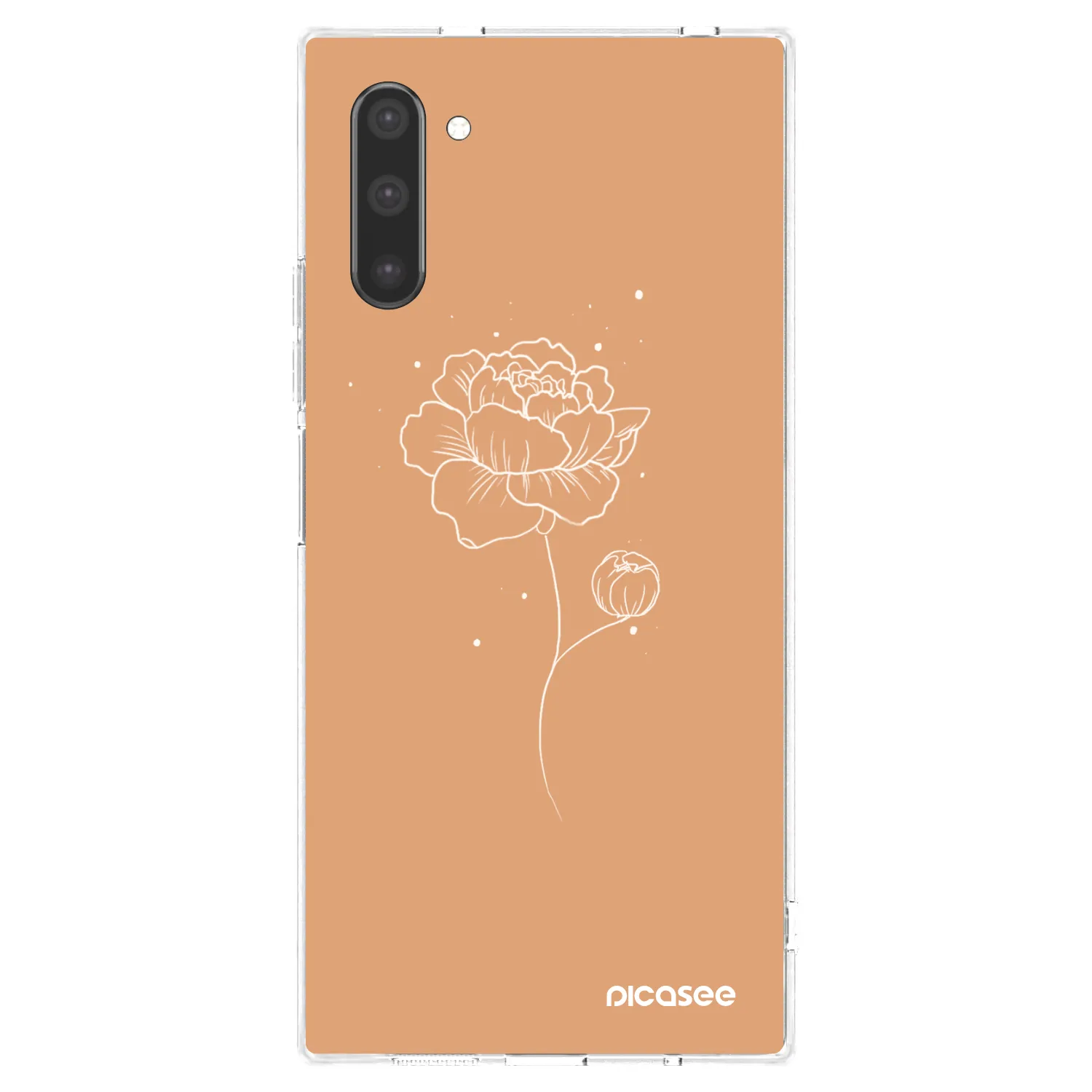 Picasee átlátszó szilikon tok az alábbi mobiltelefonokra Samsung Galaxy Note 10 N970F - Peonies