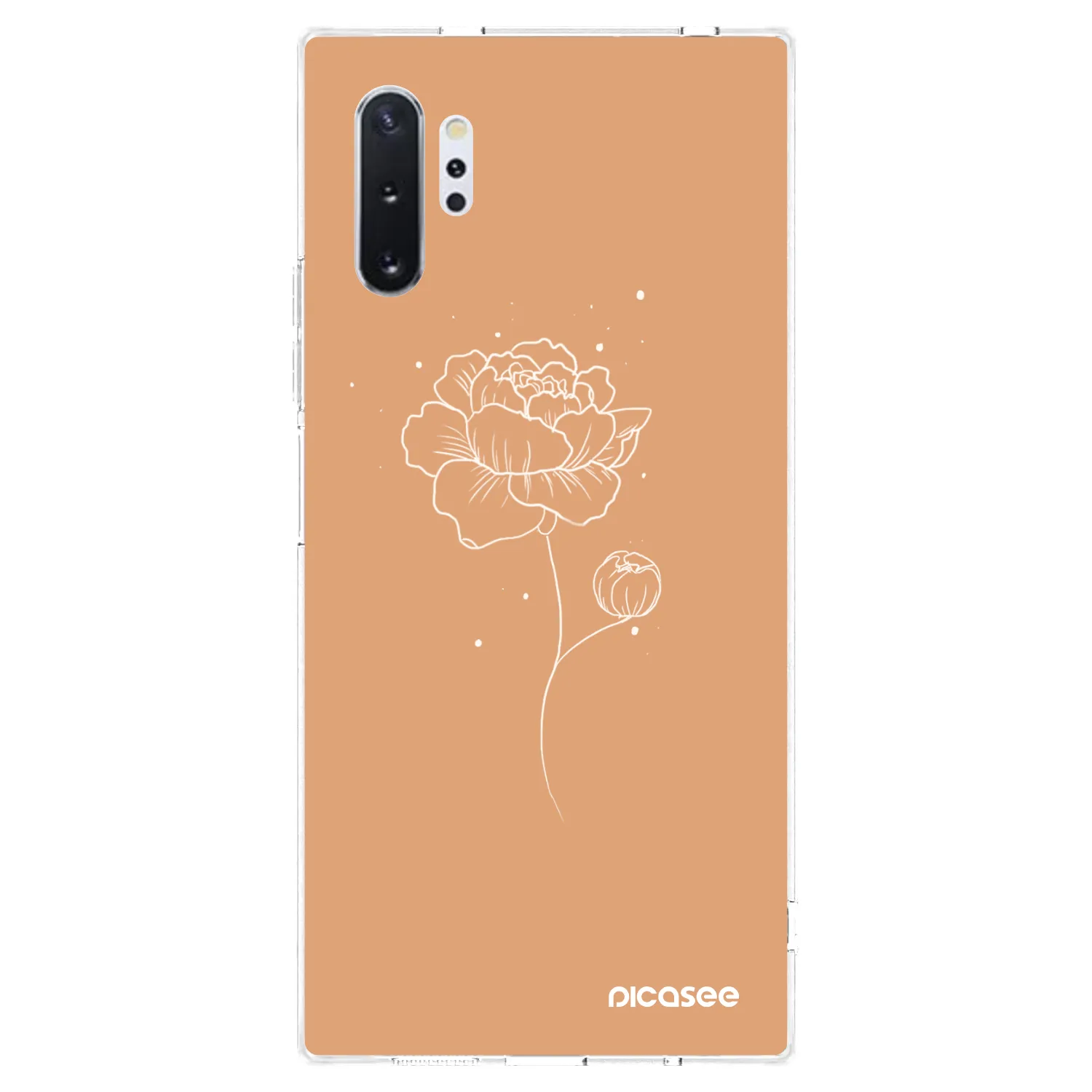 Picasee átlátszó szilikon tok az alábbi mobiltelefonokra Samsung Galaxy Note 10+ N975F - Peonies