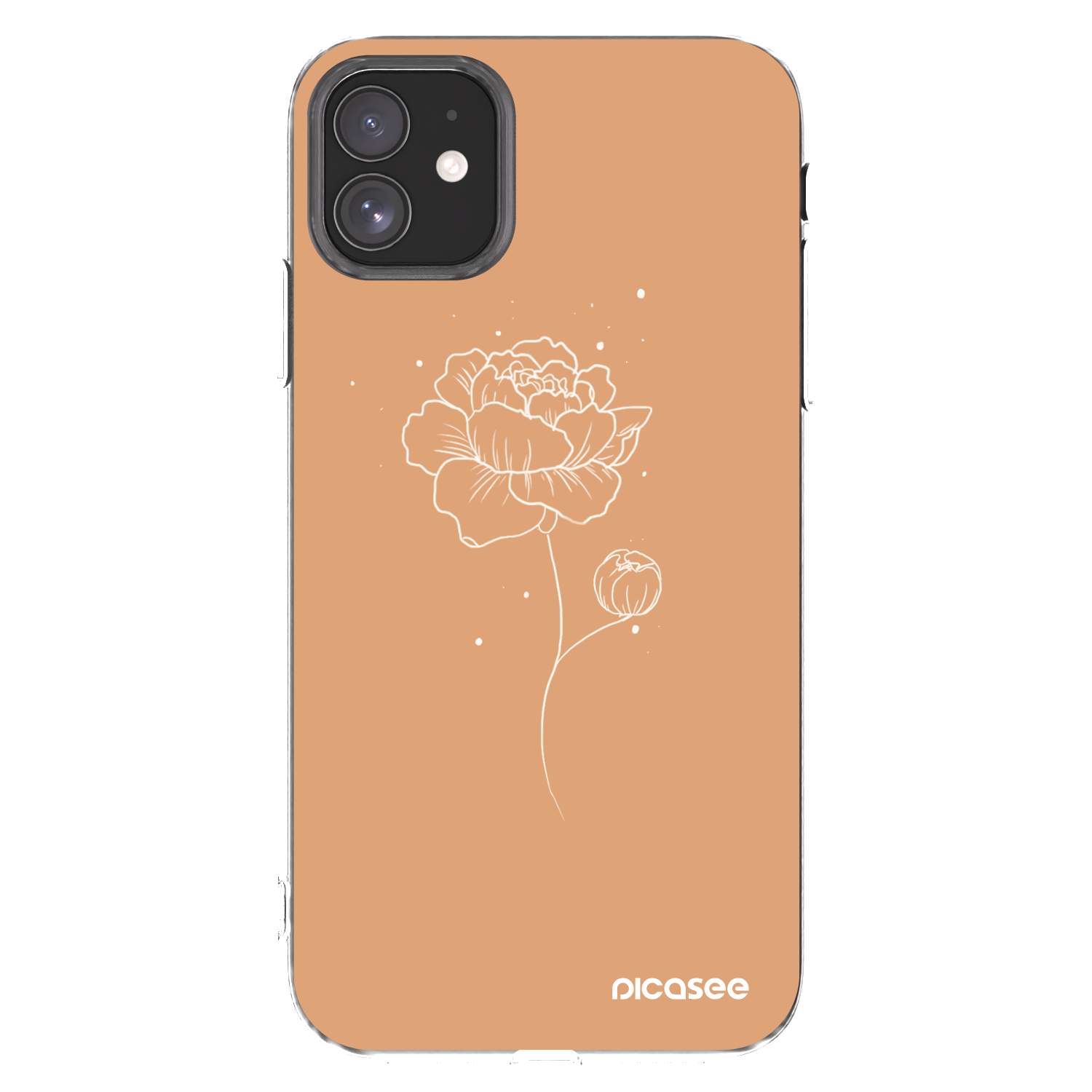 Picasee átlátszó szilikon tok az alábbi mobiltelefonokra Apple iPhone 11 - Peonies
