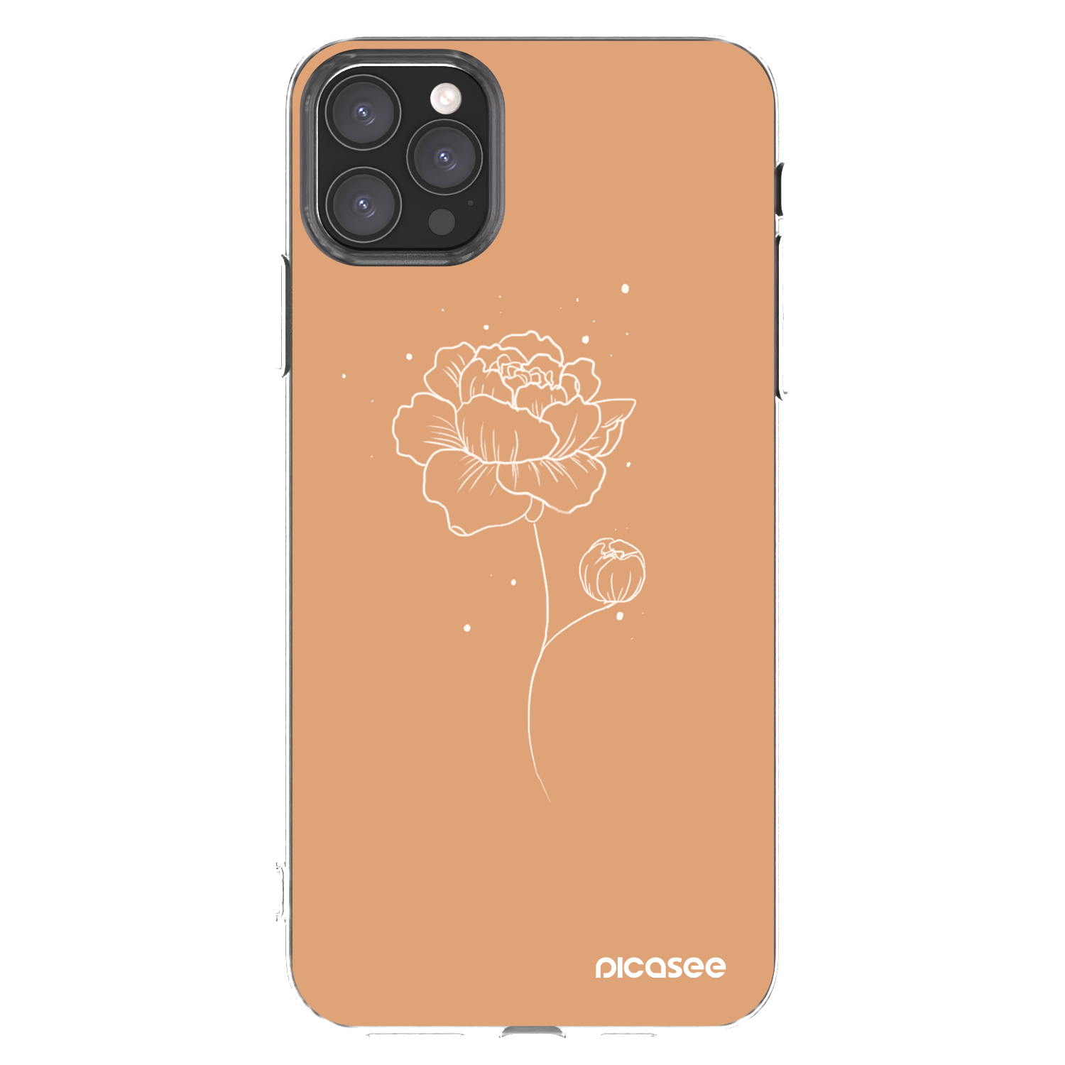 Picasee átlátszó szilikon tok az alábbi mobiltelefonokra Apple iPhone 11 Pro Max - Peonies