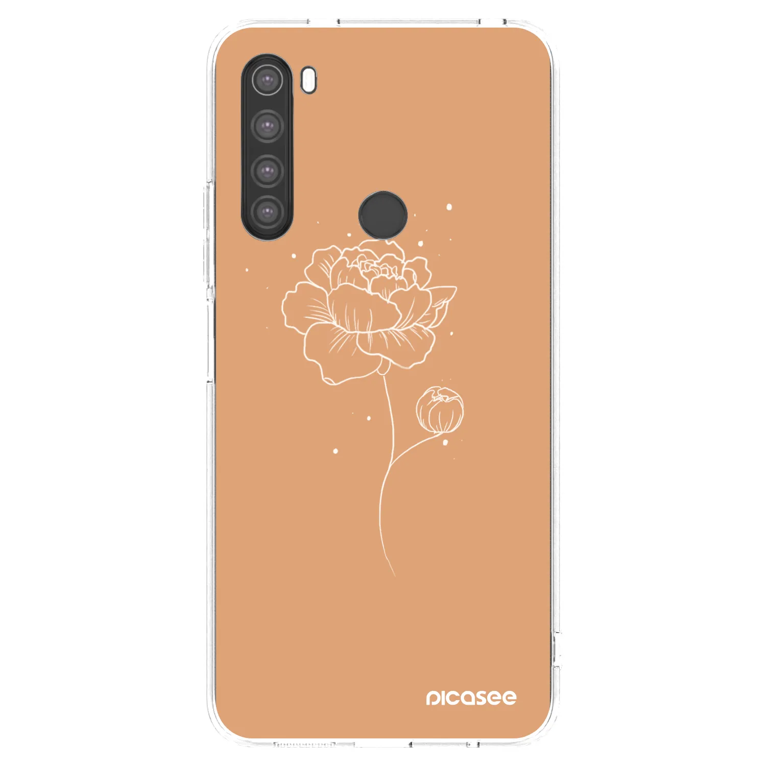 Picasee átlátszó szilikon tok az alábbi mobiltelefonokra Xiaomi Redmi Note 8 - Peonies
