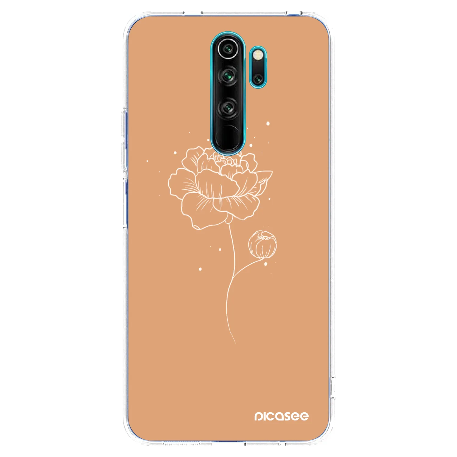 Picasee átlátszó szilikon tok az alábbi mobiltelefonokra Xiaomi Redmi Note 8 Pro - Peonies