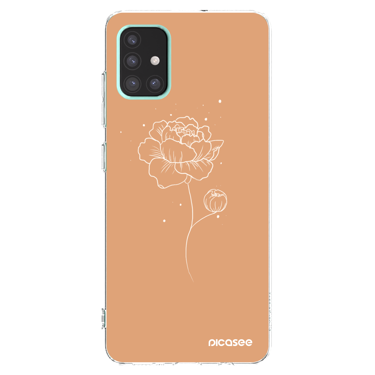 Picasee átlátszó szilikon tok az alábbi mobiltelefonokra Samsung Galaxy A51 A515F - Peonies