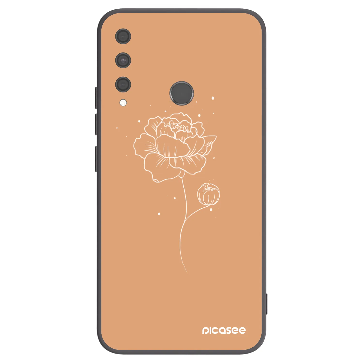 Picasee fekete szilikon tok az alábbi mobiltelefonokra Huawei P40 Lite E - Peonies