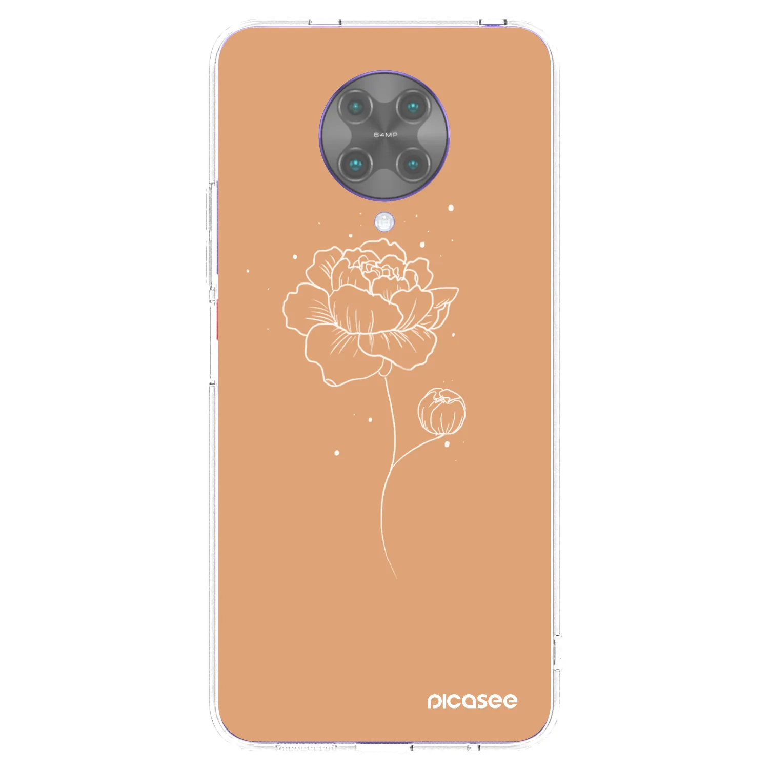 Picasee átlátszó szilikon tok az alábbi mobiltelefonokra Xiaomi Poco F2 Pro - Peonies