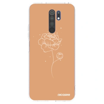 Picasee átlátszó szilikon tok az alábbi mobiltelefonokra Xiaomi Redmi 9 - Peonies
