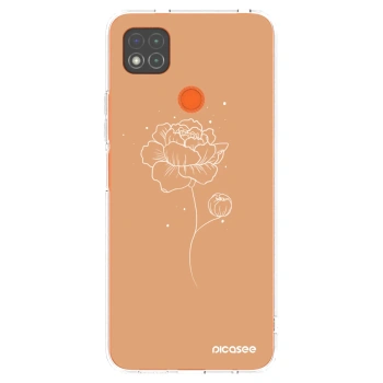 Picasee átlátszó szilikon tok az alábbi mobiltelefonokra Xiaomi Redmi 9C - Peonies