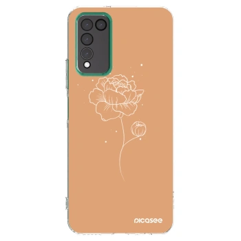 Picasee átlátszó szilikon tok az alábbi mobiltelefonokra Honor 10X Lite - Peonies