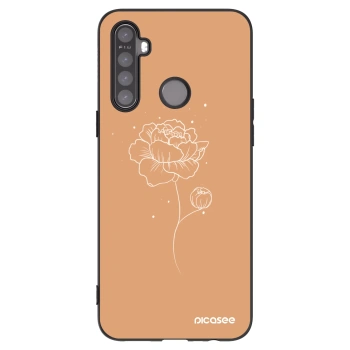 Picasee fekete szilikon tok az alábbi mobiltelefonokra Realme 6i - Peonies