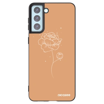 Picasee fekete szilikon tok az alábbi mobiltelefonokra Samsung Galaxy S21+ 5G G996F - Peonies