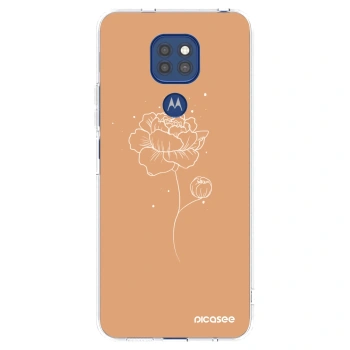 Picasee átlátszó szilikon tok az alábbi mobiltelefonokra Motorola Moto G9 Play - Peonies