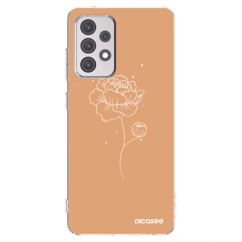 Picasee átlátszó szilikon tok az alábbi mobiltelefonokra Samsung Galaxy A52 5G A525F - Peonies