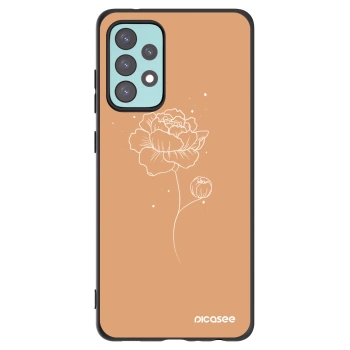 Picasee fekete szilikon tok az alábbi mobiltelefonokra Samsung Galaxy A72 A725F - Peonies