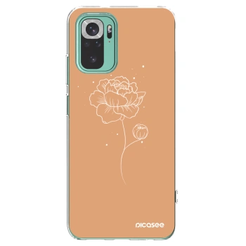Picasee átlátszó szilikon tok az alábbi mobiltelefonokra Xiaomi Redmi Note 10 Pro - Peonies