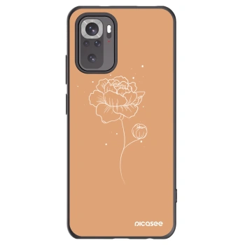 Picasee fekete szilikon tok az alábbi mobiltelefonokra Xiaomi Redmi Note 10S - Peonies