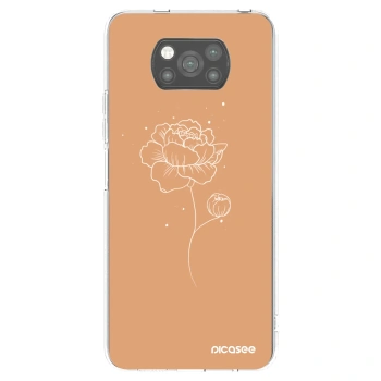 Picasee fekete szilikon tok az alábbi mobiltelefonokra Xiaomi Poco X3 Pro - Peonies