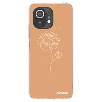 Picasee átlátszó szilikon tok az alábbi mobiltelefonokra Xiaomi Mi 11 - Peonies