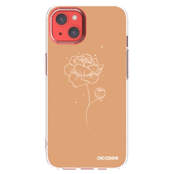Picasee átlátszó szilikon tok az alábbi mobiltelefonokra Apple iPhone 13 - Peonies