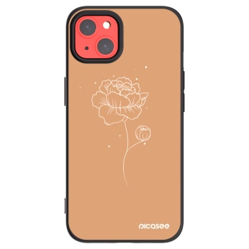 Picasee fekete szilikon tok az alábbi mobiltelefonokra Apple iPhone 13 - Peonies