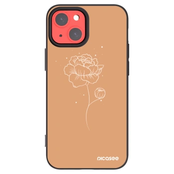 Picasee fekete szilikon tok az alábbi mobiltelefonokra Apple iPhone 13 mini - Peonies