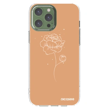 Picasee átlátszó szilikon tok az alábbi mobiltelefonokra Apple iPhone 13 Pro Max - Peonies