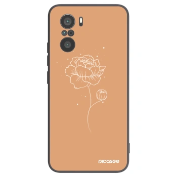 Picasee fekete szilikon tok az alábbi mobiltelefonokra Xiaomi Poco F3 - Peonies