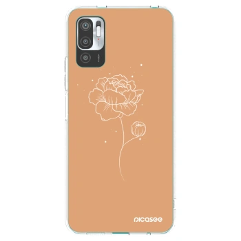 Picasee átlátszó szilikon tok az alábbi mobiltelefonokra Xiaomi Redmi Note 10 5G - Peonies