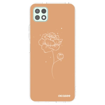 Picasee átlátszó szilikon tok az alábbi mobiltelefonokra Samsung Galaxy A22 A226B 5G - Peonies