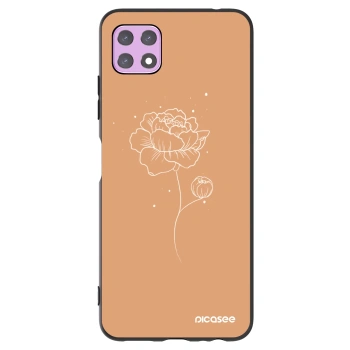 Picasee fekete szilikon tok az alábbi mobiltelefonokra Samsung Galaxy A22 A226B 5G - Peonies