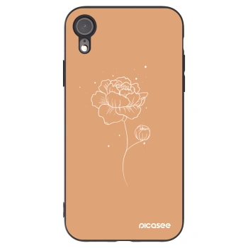 Picasee fekete szilikon tok az alábbi mobiltelefonokra Apple iPhone XR - Peonies
