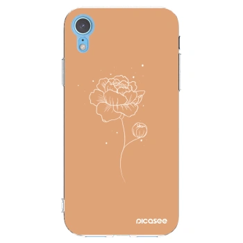 Picasee átlátszó szilikon tok az alábbi mobiltelefonokra Apple iPhone XR - Peonies