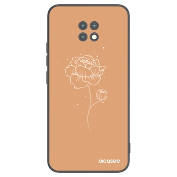 Picasee fekete szilikon tok az alábbi mobiltelefonokra Xiaomi Redmi Note 9T - Peonies