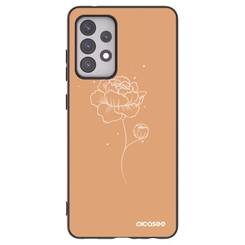 Picasee fekete szilikon tok az alábbi mobiltelefonokra Samsung Galaxy A52s 5G A528B - Peonies
