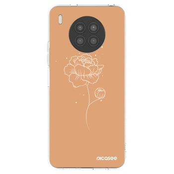Picasee átlátszó szilikon tok az alábbi mobiltelefonokra Huawei Nova 8i - Peonies