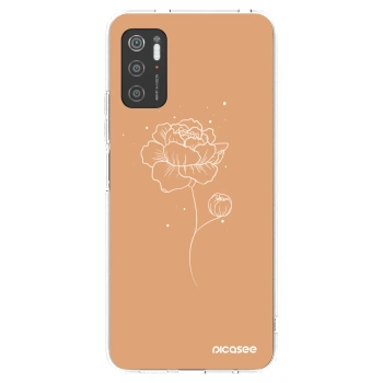 Picasee átlátszó szilikon tok az alábbi mobiltelefonokra Xiaomi Poco M3 Pro 5G - Peonies