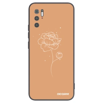 Picasee fekete szilikon tok az alábbi mobiltelefonokra Xiaomi Poco M3 Pro 5G - Peonies