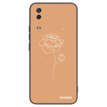 Picasee fekete szilikon tok az alábbi mobiltelefonokra Vivo Y11s - Peonies