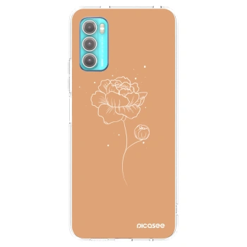 Picasee átlátszó szilikon tok az alábbi mobiltelefonokra Motorola Moto G60 - Peonies