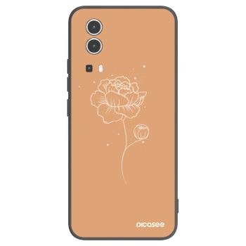 Picasee fekete szilikon tok az alábbi mobiltelefonokra Vivo Y72 5G - Peonies