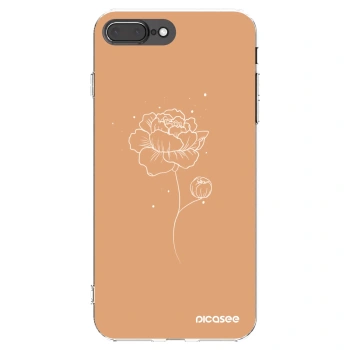 Picasee átlátszó szilikon tok az alábbi mobiltelefonokra Apple iPhone 7 Plus - Peonies