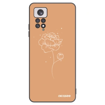 Picasee fekete szilikon tok az alábbi mobiltelefonokra Xiaomi Redmi Note 11 - Peonies