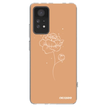 Picasee átlátszó szilikon tok az alábbi mobiltelefonokra Xiaomi Redmi Note 11 Pro 5G - Peonies