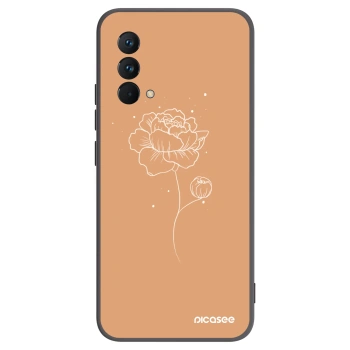 Picasee fekete szilikon tok az alábbi mobiltelefonokra Realme GT Master Edition 5G - Peonies