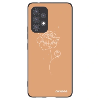 Picasee fekete szilikon tok az alábbi mobiltelefonokra Samsung Galaxy A53 5G A536 - Peonies
