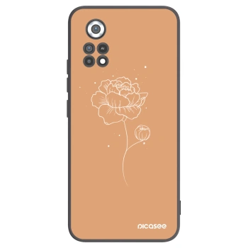 Picasee fekete szilikon tok az alábbi mobiltelefonokra Xiaomi Poco X4 Pro 5G - Peonies